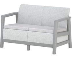 Keter Scandi Linea 2-zits Loungebank - Lichtgrijs