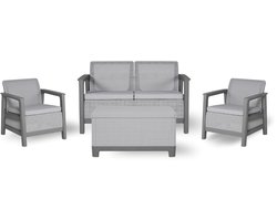 Keter Scandi Linea 4-zits Loungeset - Lichtgrijs