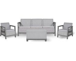Keter Scandi Linea 5-zits Loungeset - Lichtgrijs