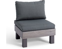 Keter Signature Elements Tuinstoel - met groene kussens - Cappuccino/Ashwood