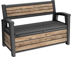Keter Signature Opbergbank - 132,7 x 63,5 x 89,5 cm – Antraciet/Pine