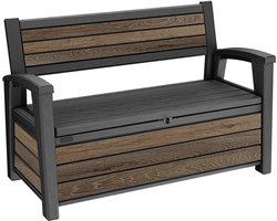 Keter Signature Opbergbank - 132,7 x 63,5 x 89,5 cm – Walnut