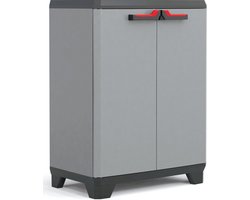 Keter Stilo Lage Kast - 1 Plank - 68x39x90cm - Donkergrijs/Zwart