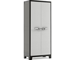 Keter Titan Hoge Kast - 4 Planken - 80x44x182cm - Zwart/Grijs