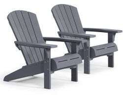 Keter Troy Adirondack Tuinstoel - 2 stuks - 81x93x96,5cm - Grijs