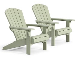 Keter Troy Adirondack Tuinstoel - 2 stuks - 81x93x96,5cm - Groen