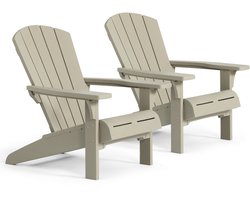 Keter Troy Adirondack Tuinstoel - 2 stuks - 81x93x96,5cm - Salie Groen