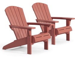 Keter Troy Adirondack Tuinstoel - 2 stuks - 85x80x96,5cm – Terracotta