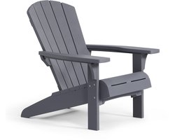 Keter Troy Adirondack Tuinstoel - 81x93x96,5cm - Grijs