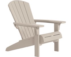 Keter Troy Adirondack Tuinstoel - 81x93x96,5cm - Soft Beige