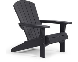 Keter Troy Adirondack Tuinstoel - 81x93x96,5cm - Zwart