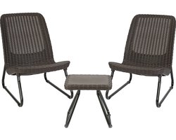 Keter - Tuinmeubel set | Lounge Set Rio Patio | Rotan look - kunststof  - Bruin | 77,5 x 76 x 54 cm