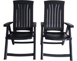 Keter Tuinstoel Deluxe - 2 stuks - Verstelbaar - 4 Standen - Inklapbaar