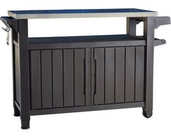 Keter Unity XL BBQ tafel - 134x52x90cm - 207L - Grafiet