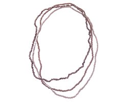 Ketting - Set van 3 - Paarse kraaltjes - Rekbaar - 40 Centimeter - Damesdingetjes