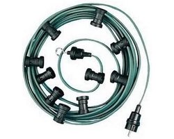 Kettingen set - Verlichtingssnoer - Decoratief Verlichten - 20 gemonteerde fittingen - 20 meter - Groen