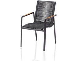 Kettler DIAMOND stapelfauteuil alu-ROPE Grijs