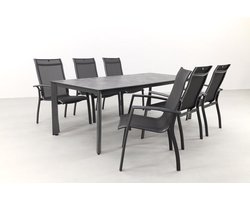 Kettler Edge/Legato 220 cm. tuinset - 7-delig