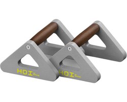 Kettler HOI Push Up Bars - Walnoothout - antislip
