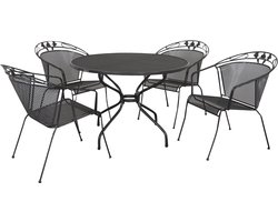 Kettler Toledo tuinset + strekmetaal tafel 105 cm.