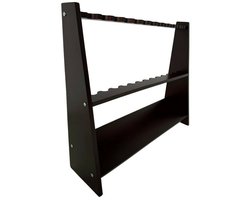 Keu rek voor 12 keuen - 71x18x58cm - Rood - Keu houder wand en vloer - Biljart accessoires