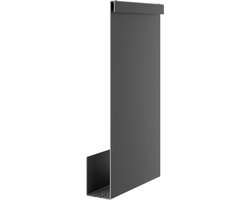 KEUCO Doucheplank van aluminium, zwart, met afneembare mand, handdoekhaak en afvoergleuven, 32 x 60 x 12 cm, om op te hangen in de douche