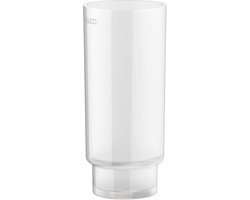 KEUCO origineel reserveglas, echt kristalglas wit gematteerd voor toiletborstelgarnituur Edition 11, 19 cm hoog, glazen houder voor toiletborstel