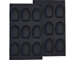 Keufens Madeleine Bakvorm - Bakvorm Madeleine - Set van 2 - 18 Madeleines - Siliconen