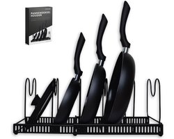 Keufens Pannendekselhouder - Dekselhouder - Pannendeksel houder - Pannenrek - Matzwart