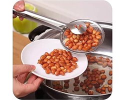 Keuken Accessoires Multifunctionele Rvs Zeef Filter Lepel - Gebakken Voedsel Olie - Zeef Clip Handheld Koken -Gereedschap Gadgets