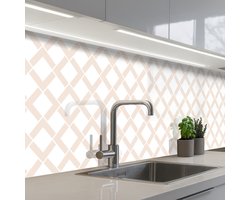 Keuken achterwand 400x80 cm - Spatscherm zelfklevend Lijn - Geometrie - Patronen - Abstract - Muurbeschermer - Spatwand fornuis