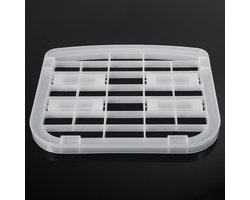 Keuken Afdruiprek - Borden Organizer - Keuken Opbergen - Opvouwbaar Ontwerp - 30 Kg Capaciteit - Transparant Wit