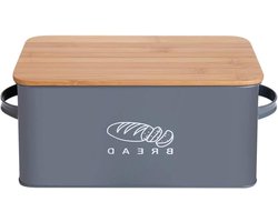 Keuken Brood Opslag Container met Bamboe Deksel - 37*19*17 cm - Huis Favorieten