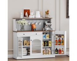 Keuken Dressoir - Opbergkast Ladekast - Keuken Organiseren - Drie Zone Structuur - 120 x 120 cm - Wit