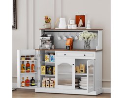Keuken Dressoir - Opbergkast Ladekast - Keuken Organiseren - Drie Zone Structuur - 120 x 120 cm - Wit