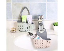 Keuken Gootsteen Rek - Spons Houder Wasbak - Organizer Gootsteen - Kraan Organisator - Douche mandje - Keuken Wasbak Mandje Sponshouder