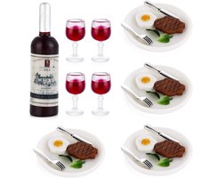 Keuken Miniaturen - 33-delige Set Mini Voedsel voor Poppenhuis Decoratie - Koken Pretend Play Accessoires