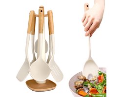 Keuken Spatel Set - Niet-Stick Gereedschap - Bakken en Koken - Hoge Temperatuur Bestendig - 7 Stuks - Combinatie