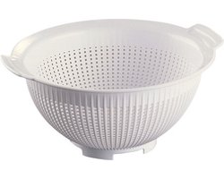 Keuken vergiet - wit - dia 23 cm - Plastic vergiet voor voedsel - Horeca/Restaurant kwaliteit