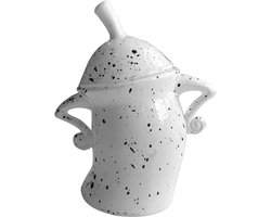 Keukenaccessoire - Theepot - Duurzame voedselcontainers - Opbergbus - Luchtdichte deksel voor keuken - PVC - Voedselopslagcontainer - Schattig design - Wit - Geschikt voor thee.