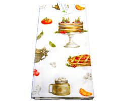 Keukendoek - Set van 2 - Taart Keukenset - Kerst motief - Theedoek -Keukentextiel