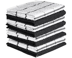 Keukendoeken- 8 Stuks - Zachte keukenhanddoeken- Servies- Theedoeken- Absorberend- Huishoudelijke schoonmaakdoek - Multifunctioneel - Herbruikbare reinigingsdoek - Voor huis keuken auto - katoen - 30 x 30 cm