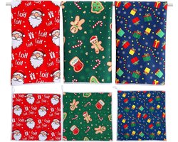 Keukendoeken Set - Theedoeken Kerst - Keuken Opruimen - Absorberend Sneldrogend - 6 Stuks - Multicolor
