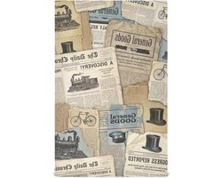 Keukendoeken Set - Vaatdoeken Theedoeken - Keuken Schoonmaken - Zacht Katoen-Linnen Gevoel - 71 x 46 cm - Beige Print