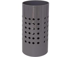 Keukengerei- en bestekhouder voor een modern design interieur - robuuste en grijze keukengerei organizer ophangrek keukengerei