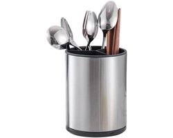 Keukengerei Houder - RVS - Spatelpot - Bestekhouder - Spatelhouder - Pollepel Houder - Keuken Organizer - Aanrecht Organizer - Lepelpot - Keukenaccessoires - Geschikt voor Pollepels, Spatels, en Meer