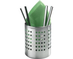 Keukengerei Houder Zilver - Spatelpot - Bestek Afdruiprek - Afwasrek - Bestekhouder - Bestekbak - Organizer - Bestekstandaard