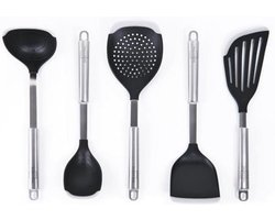 Keukengerei set - 5-delig - Zwart