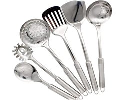 Keukengerei Set - Kookgerei RVS - Professioneel Koken - Hittebestendig Ontwerp - 6 Delig