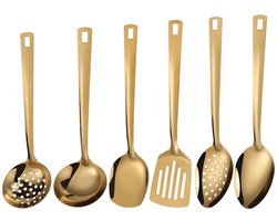 Keukengerei set van 6 stuks, roestvrij staal